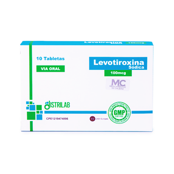 Levotiroxina Sódica 100Mcg X 10 Tabletas Distrilab