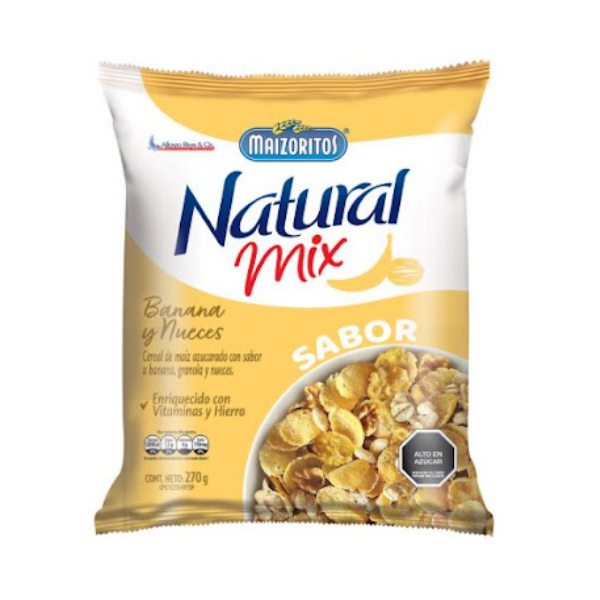 Maizoritos Cereal Natural Mix Banana+Nueces 270Gr.
