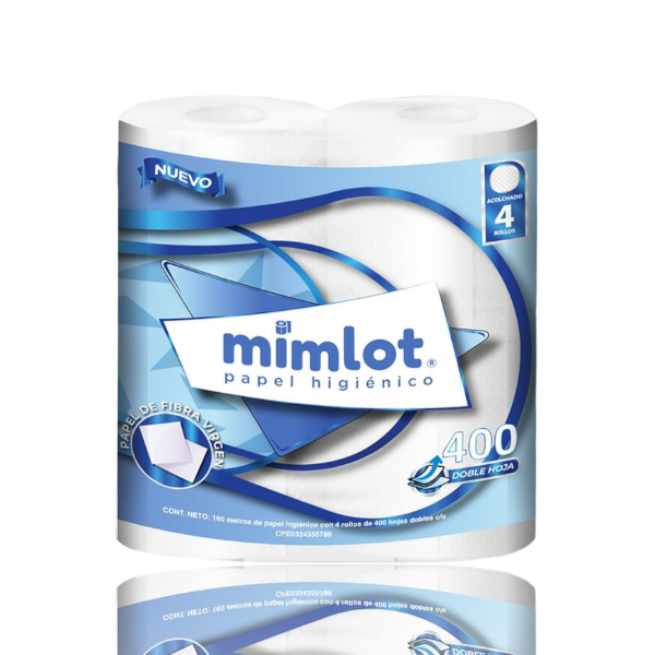 Mimlot Papel Higiénico 400 Doble Hoja X4