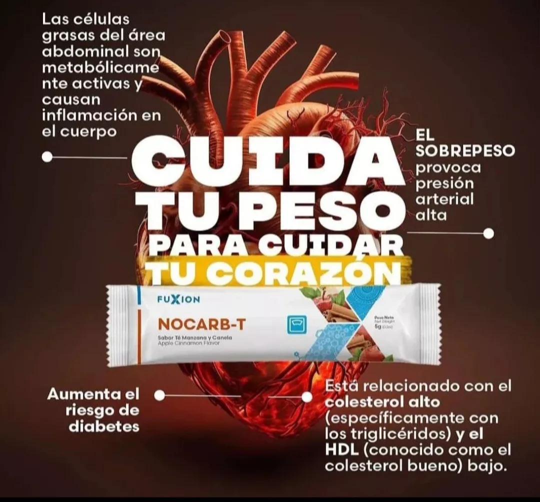 Nocarb-T (Té/Alimento En Polvo) Retrasa Absorción De Carbohidratos /Azúcares Sachet 5Gr Fuxion - Imagen 2
