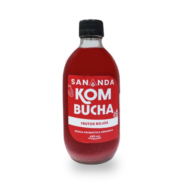 Sananda Kombucha Bebida Orgánica Frutos Rojos 485Ml.
