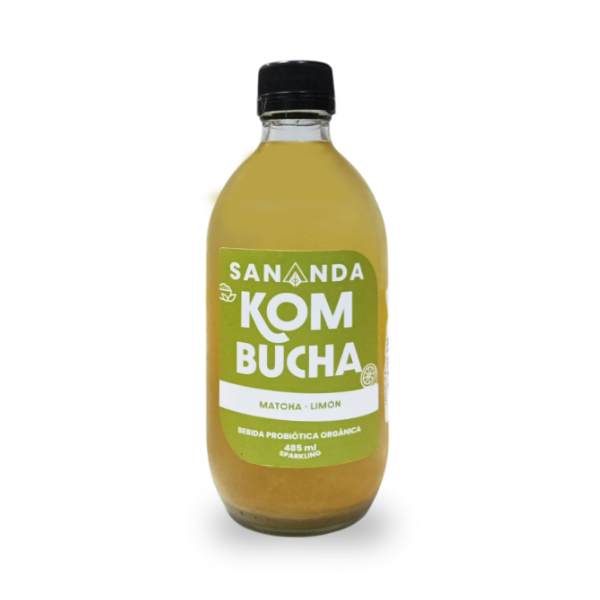 Sananda Kombucha Bebida Orgánica Original Con Matcha - Limon 485Ml.