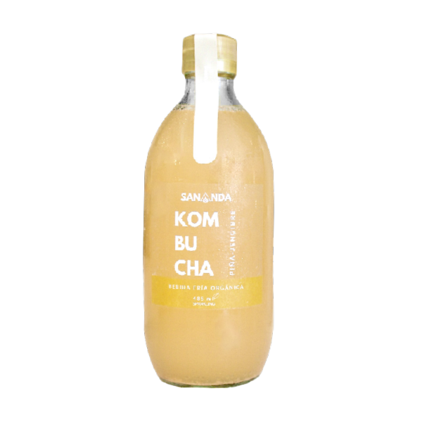 Sananda Kombucha Bebida Orgánica  Piña/Jengibre 485Ml.