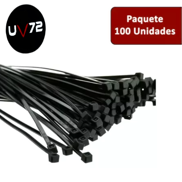 Tirrap Tirraje De Amarre Plastico 3X80 / X 100 Unidades Uv72