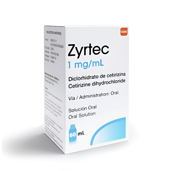 Zyrtec Cetirizina Solucion Oral 1Mg/Ml X 60Ml Gsk