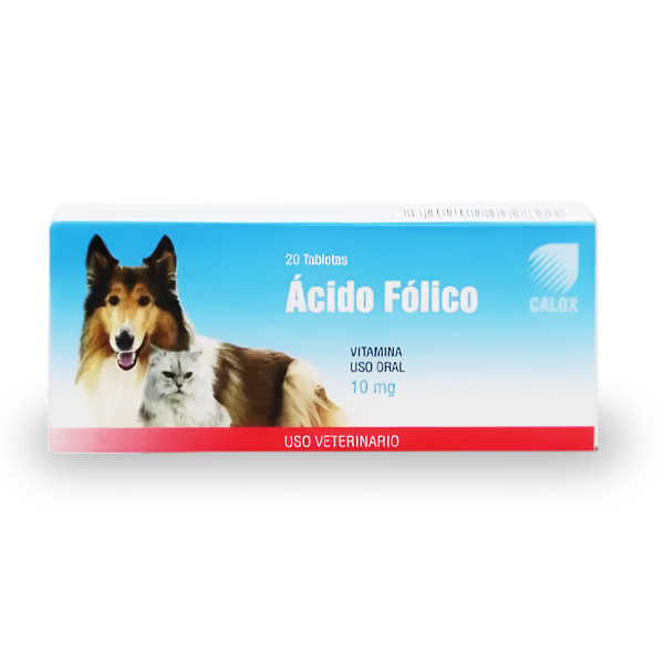 Ácido Fólico 10Mg X 20 Tabletas (Uso Veterinario) Calox