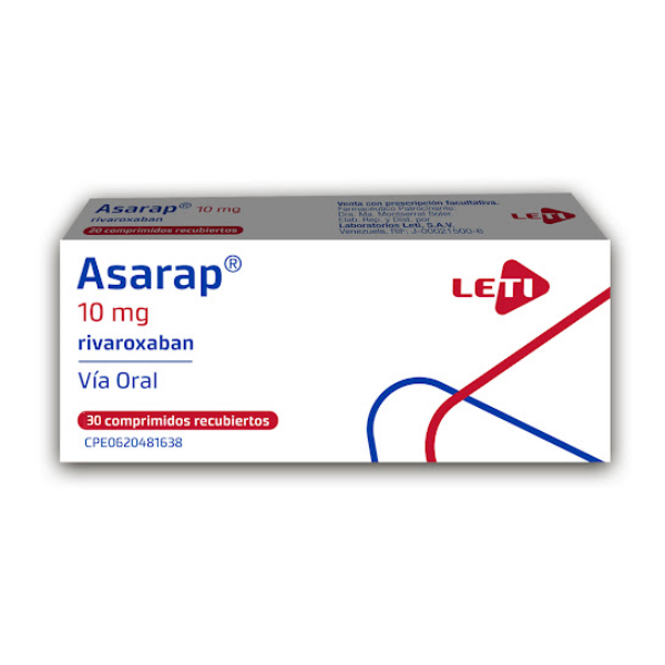 Asarap Rivaroxaban 10Mg X 30 Comprimidos Leti