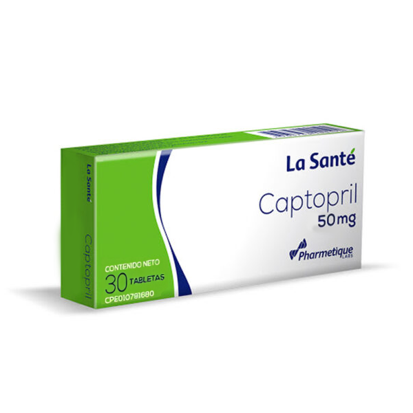 Captopril 50Mg X 30  Tabletas La Santé