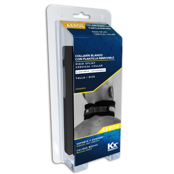 Collarin Blando Con Plantilla Removible Ajustable Aeros Talla M Kx Medical