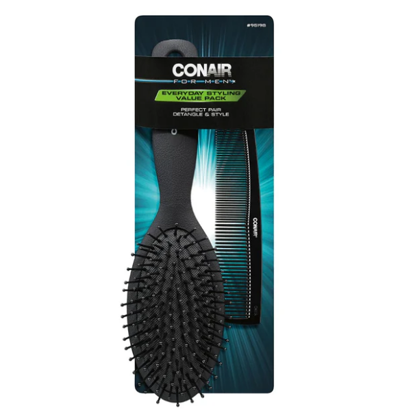 Conair Cepillo Y Peine Negro Para Hombre