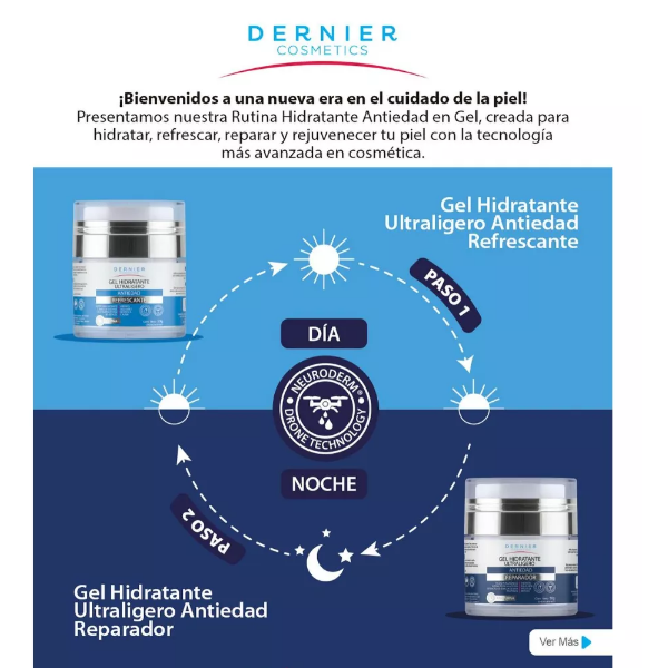 Dernier Gel Hidratante Facial Antiedad Reparador X 50Gr - Imagen 3
