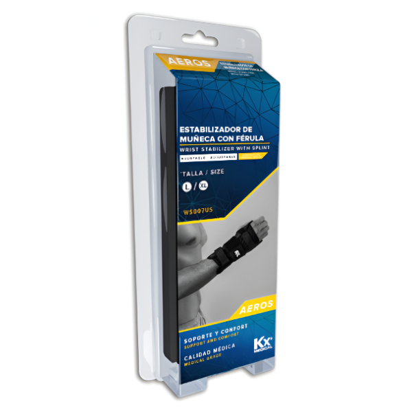 Estabilizador De Muñeca Con Ferula Aeros Talla L - Xl Kx Medical