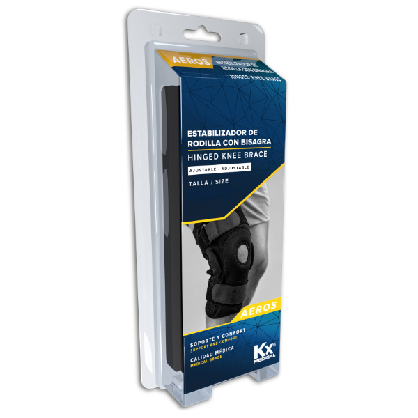 Estabilizador De Rodilla Con Bisagra Ajustable Aeros Talla Xl Kx Medical