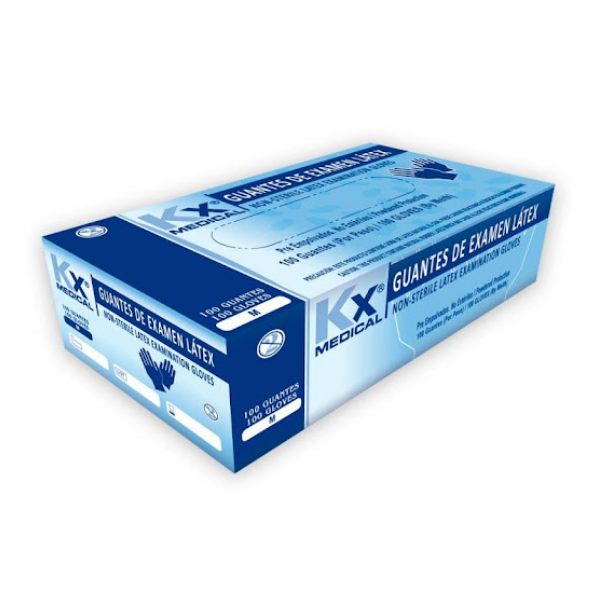 Guantes De Latex Talla M X 100 Unidades Kx Medical