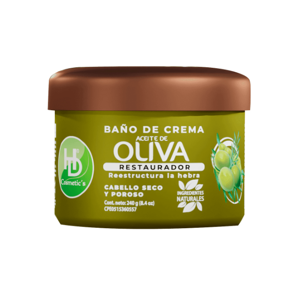 Hd Cosmetic Baño De Crema Aceite De Oliva Restaurador 240Mg