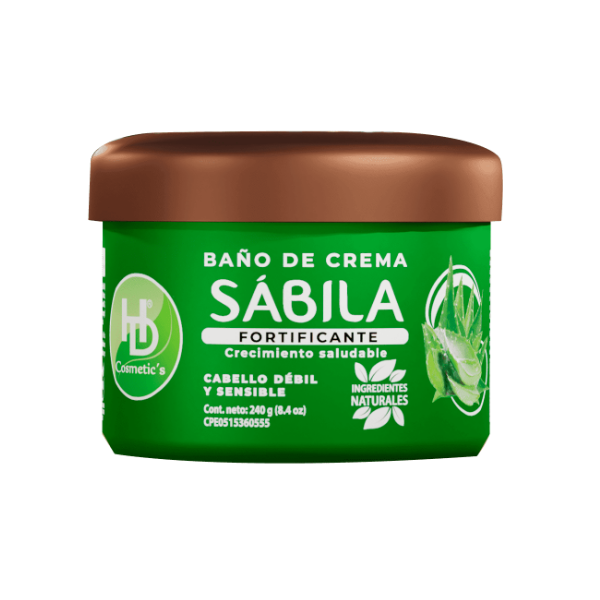 Hd Cosmetic Baño De Crema Sabila Fortificante 240Gr