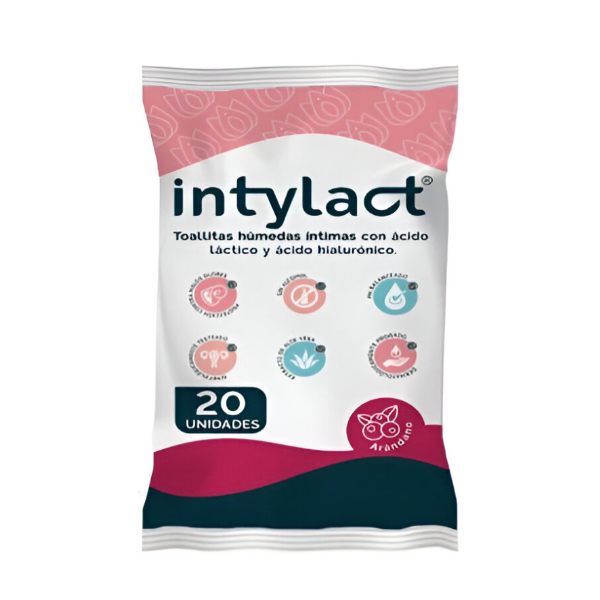 Intylact Toallas Humedas Intimas Arandano X 20 Unidades.