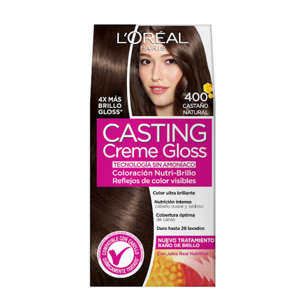 Loreal Casting Creme Gloss Tinte 400 Castaño Natural