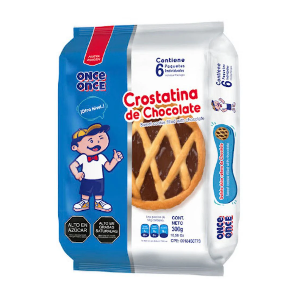Once-Once Crostatina De Chocolate 300Gr. X 6 Unidades