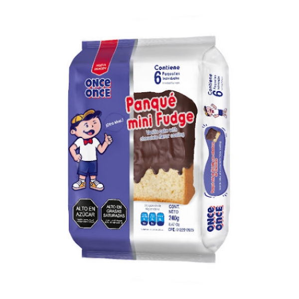 Once-Once Panque Mini Fudge 240Gr. X 6 Unidades