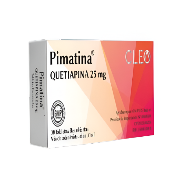 Pimatina Quetiapina 25Mg X 30 Tabletas  Cleo Pharma