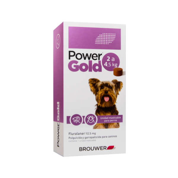 Power Gold Pulguicida Y Garrapaticida Para Caninos 2-4.5Kg X Unid