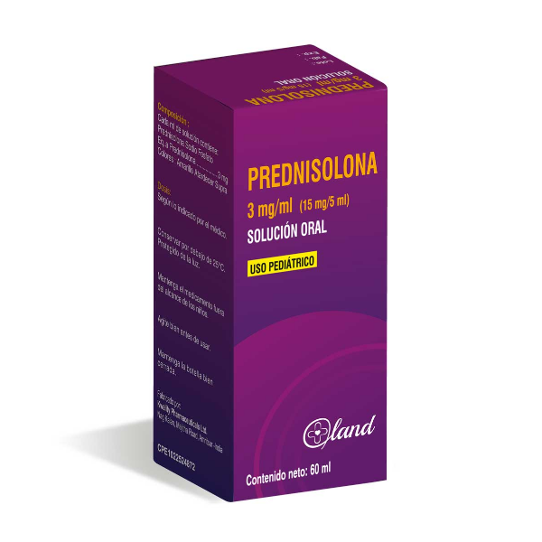 Prednisolona Jarabe Pediátrico 3Mg/Ml X 60Ml Land