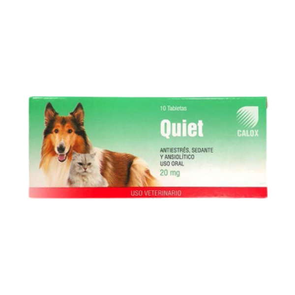 Quiet 20Mg X 10Tabletas (Uso Veterinario). Calox