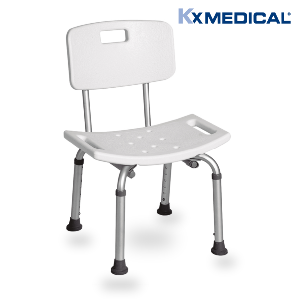 Silla Para Ducha Con Respaldar Facil Ensamblaje Kx Medical