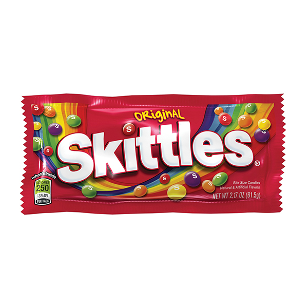 Skittles Caramelos Masticable de Sabores Surtidos X 61.5Gr.