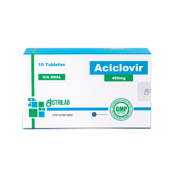 Aciclovir 400Mg X 10 Tabletas Distrilab