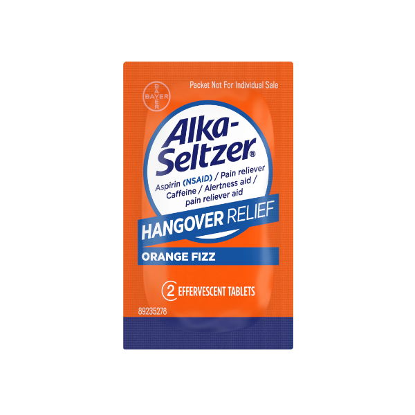 Alka Seltzer Hangover Relief Orange X 2 Tabletas Efervecentes Bayer