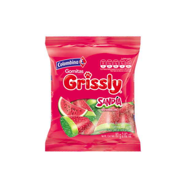 Colombina Caramelos Gomitas Grissly Sandia 80Gr