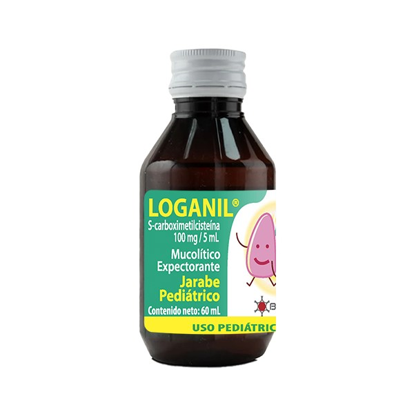 Loganil Carbocisteína Jarabe Pediátrico 100Mg/5Ml X 60Ml Biotech