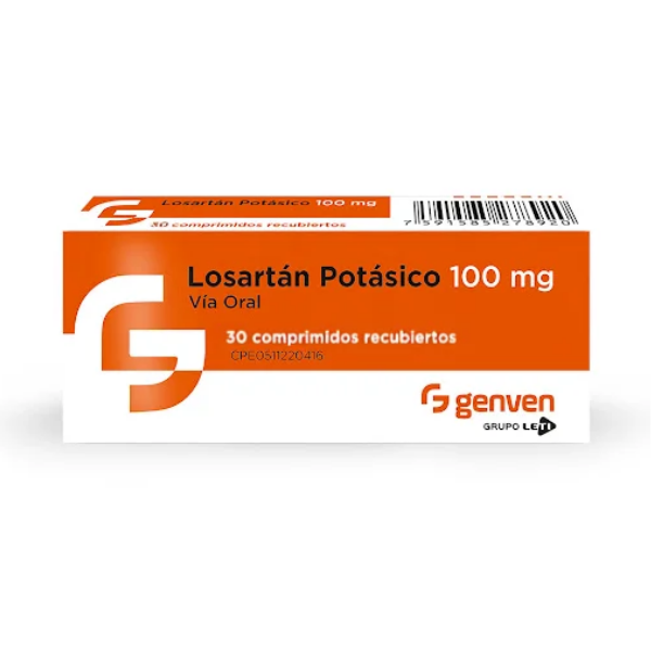Losartán Potásico 100Mg X 30 Comprimidos Genven