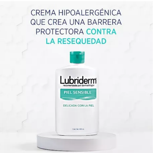 Lubriderm Crema Corporal Piel Sensible 400Ml - Imagen 2