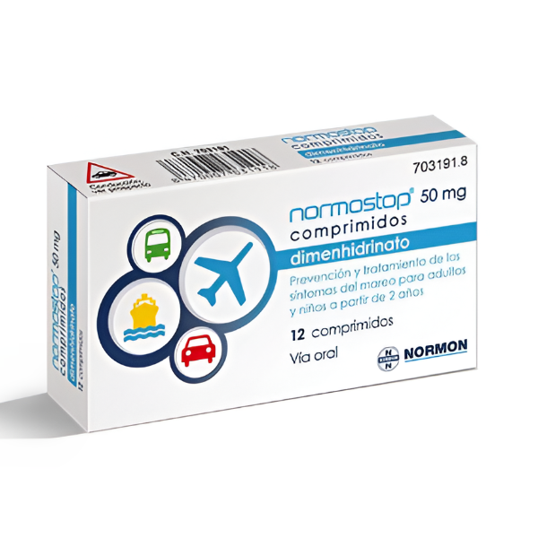 Normostop Dimenhidrinato 50Mg X 12 Tabletas Normon