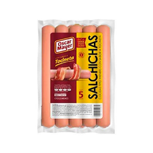 Oscar Mayer Salchichas Sabor Tocineta X 5 Unidades