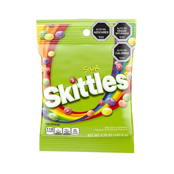 Skittles Caramelos Masticables Sour X 161Gr.