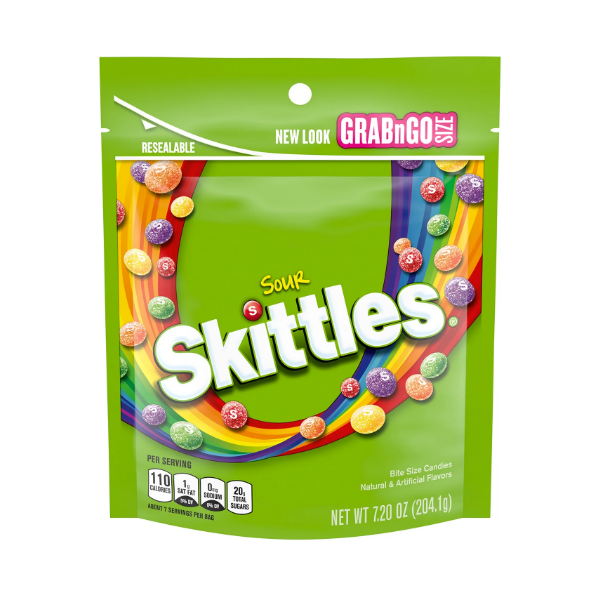 Skittles Caramelos Masticables Sour X 204.1Gr.