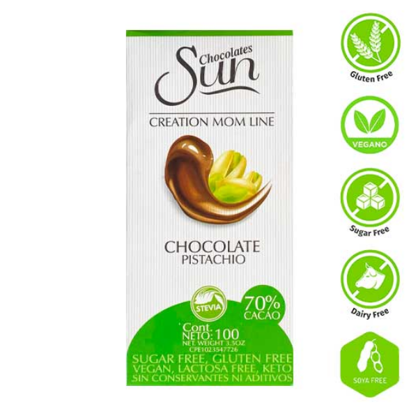 Sun Chocolate Mom Line Pistacho 100Gr.