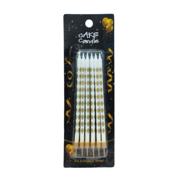 Velas Cake Candle Patron De TriangulosX 6 Unidades - Imagen 2