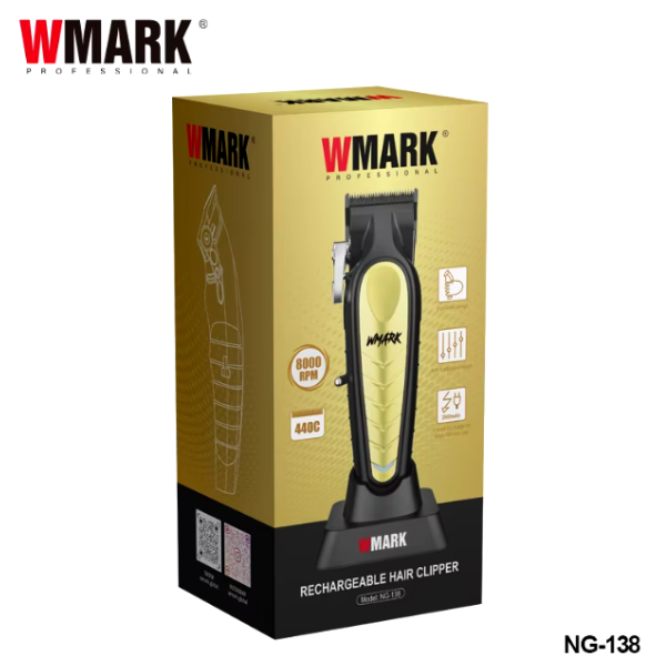 Wmark Maquina Para Cortar Cabello Trimer Ng-138 - Imagen 3