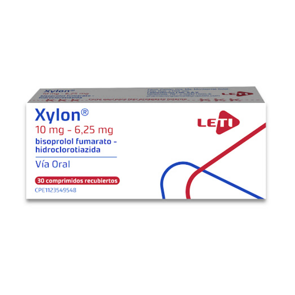 Xylon Bisoprolol+Hidroclorotiazida 10Mg/6.25Mg X 30 Comprimidos Leti
