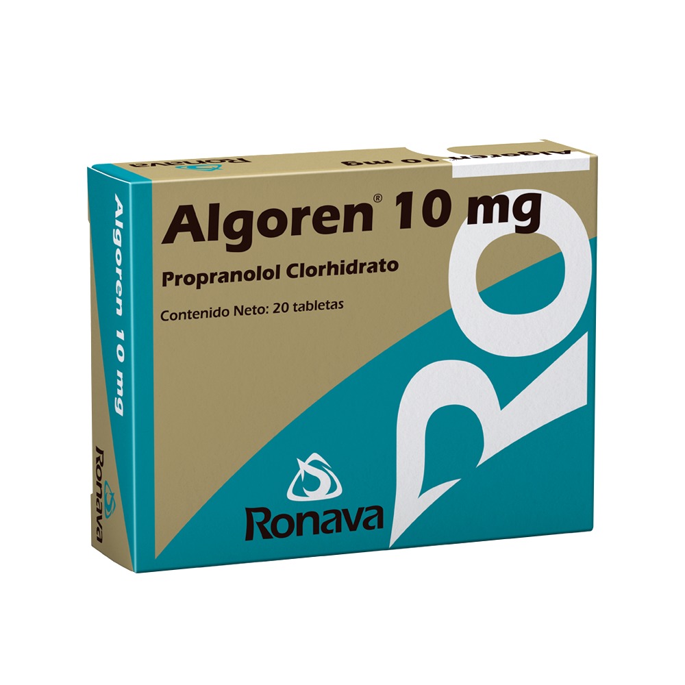 Algoren Propranolol 10mg x 20 Tabletas - Ronava