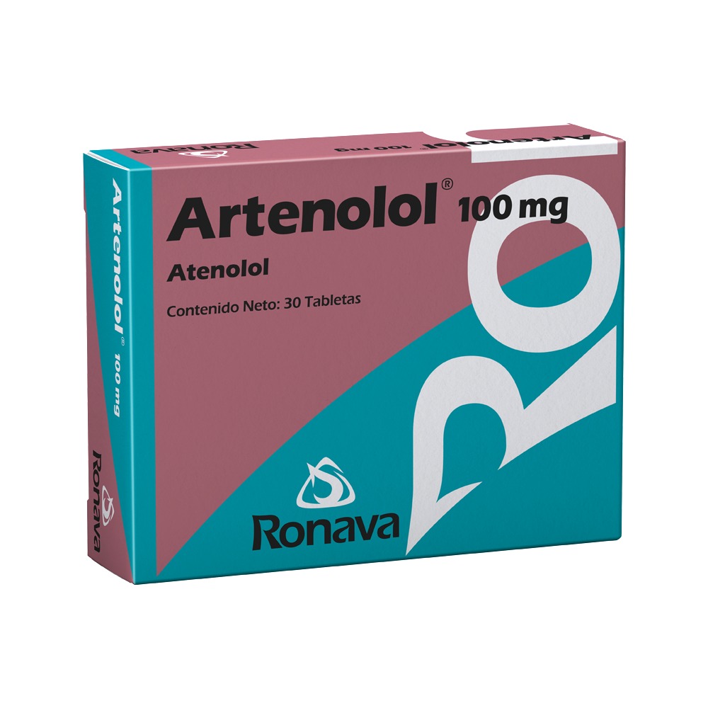 Artenolol Atenolol 100mg x 30 Tabletas - Ronava