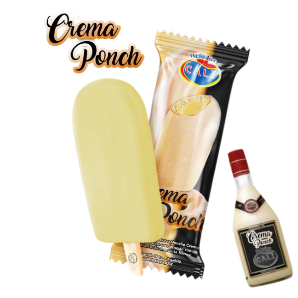 Cali Helado Paleta Crema Ponch 60Gr