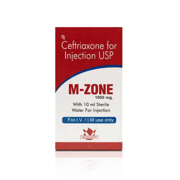 Ceftriaxona-M-Zone Ampolla 1Gr. I.M/I.V Systochem