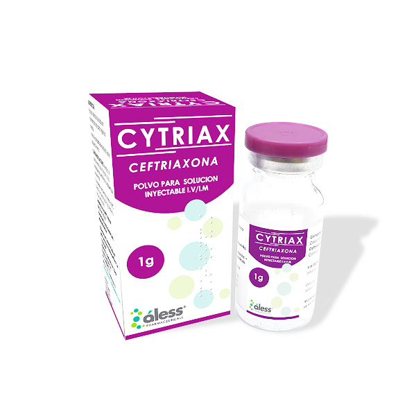 Cytriax Ceftriaxona Ampolla 1Gr. I.M/I.V Aless
