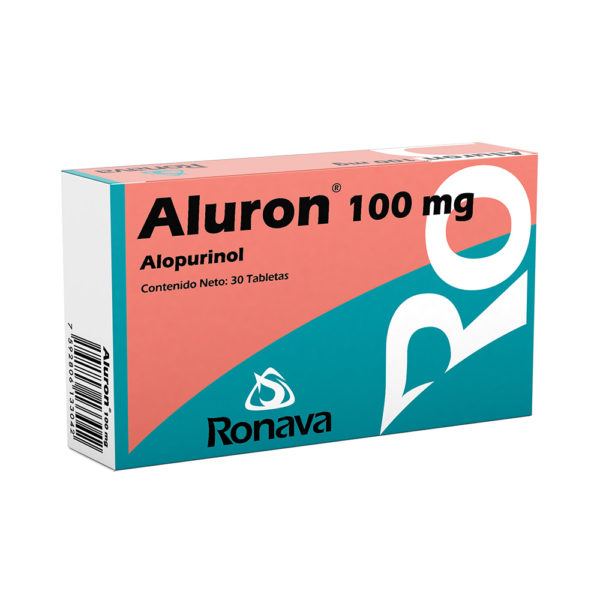 Aluron Alopurinol 100mg x 30 Tabletas - Ronava